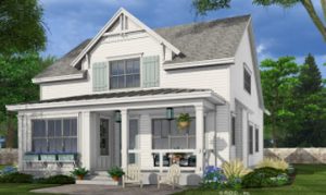 Render of back of Mayport model home
