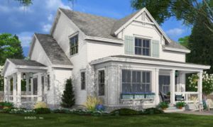 Render of left side of Mayport model home